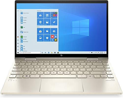 HP ENVY x360 13-bd0255ng (13,3 Zoll / Full HD Touch) 2in1 Convertible Laptop (Intel Evo, Intel Core i5-1135G7, 8GB DDR4 RAM, 512GB SSD, Intel Iris Xe Grafik, Win 10, QWERTZ) gold, Fingerprintsensor