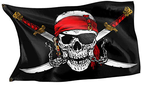 Original RAHMENLOS Piraten Flagge Karibik