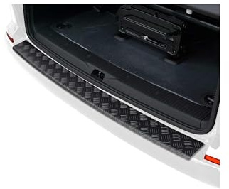 Ladekantenschutz Stoßstangen kompatibel mit VW T6 T6.1 2015-2024 Einzeltür Alu Schwarz