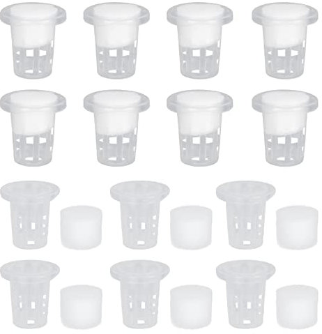Net Cups Töpfe Wachsen Korb Anlage Hydroponics Aquaponic Korb Pflanze Schlitz Mesh Net Cups Pflanze Wachsende Container Für Garten Kindergarten Pflanze Weiß 100 Stücke
