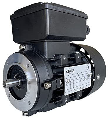Elektromotor, einphasig, 1.500 U/min, 230 V, 1,5 kW/2 PS, Größe 90 l, Durchmesser der Achse: 24 mm, 140 mm, Höhe des Starters