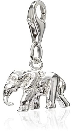 NKlaus Damen Charm-Anhänger Elefant 925 Silber 13x8mm Schmuck für Bettelarmband Amulett 36276