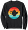 Teekanne Silhouette Retro Vintage Sonnenuntergang 70er 80er Jahre Used-Look Sweatshirt
