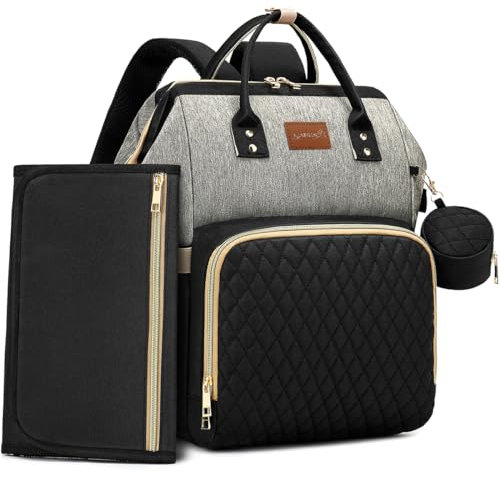 Baby-Wickeltasche, Rucksack mit Wickelunterlage, Schnullertasche, für Mädchen, Jungen, Neugeborene, Unisex, Kleinkind, Baby-Reisetasche für Mama, Vater, Babyparty-Geschenke, 30 l großes