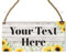 Personalised Hanging House Sign - Gift for Christmas, Anniversary, Wedding, Birthday, Father's Day - Couple Garden Sign - 10 Designs (Mdf Wood Indoor Use Only 19cm x 9cm, Sunflower Design)