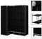 LAPOOH Eckkleiderschrank Schwarz 130 x 87 x 169 cm, Schlafzimmerschrank, Kleiderschränke, Garderobenschrank, Ordnungssystem Kleiderschrank, Haushaltsschrank - 282449