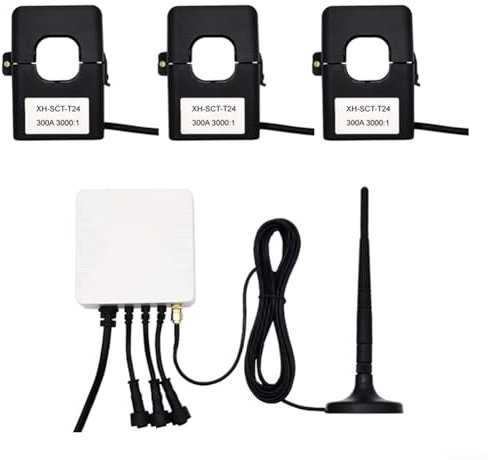 SPORTARC für Tuya Smart 3-Phasen-WiFi-Strom-Energiezähler, KWh-Monitor, 80 A, Echtzeit-Energieverbrauchsüberwachung für Wohn- und Gewerbeanwendungen