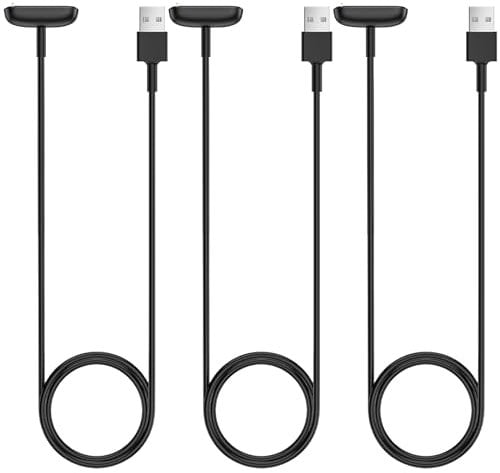 BLIKEJIN Charging Cable for Fitbit Charge 6 Replacement Charger (3.3ft, 3-Pack)