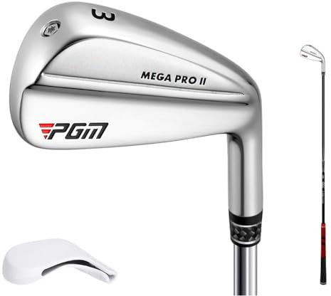Mazza da golf professionale in ferro n. 2 / n. 3 / n. 7 per uomo e donna, mazza da golf singola da golf cava con copricapo da golf (Acciaio S,#2)