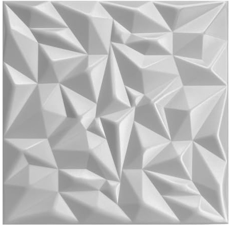 3D Paneele Polystyrol XPS Styropor – Moderne Wandverkleidung & Deckenpaneele – Wandpaneelen Leicht Flexibel - 50x50cm / 5m² - 20 Stück (Weiß 02)