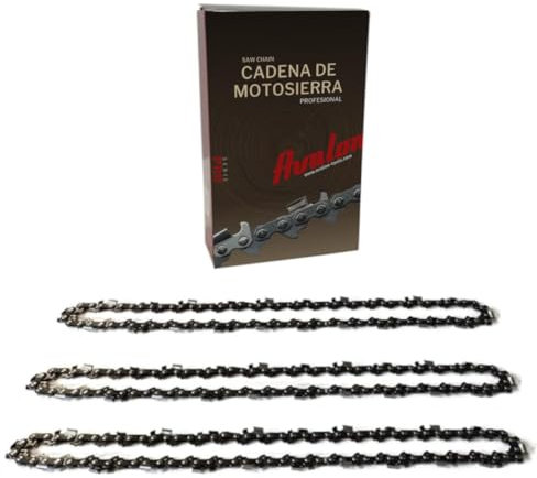 Avalon Procut - Confezione da 3 catene per motosega 3/8 BP 0,63-1,6 denti rotondi e 66 maglie. Catena per motosega compatibile con Einhell, Black & Decker, Oregon, Dolmar