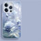Étui Rigide en Verre trempé avec Peinture métallique pour iPhone 15 14 13 11 12 Mini Pro X XR XS Max Couvercle en Verre d'appareil Photo, Bleu, pour iPhone 13Pro Max