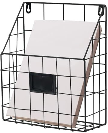 Ruhnjyg Persistence Draht Post Korb, Ein Der Wand Befestigter HäNgender Ordner/Dokumenten Organisator, Wirtschaftliches Und Einfach Zu Installierendes Fach Für Haus BüRo Und Mehr