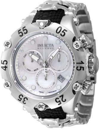 Invicta Reserve - Venom Cobra 47156 Herren Uhr - Wasserdicht - Analog - Quarzuhrwerk - Edelstahl mit silbernen zifferblat - 54mm