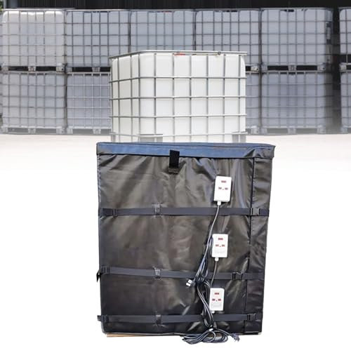 Ibc-Tonnenfassheizung, 2000 W Fassheizdecke, 275 Gallonen (1000 L) ÖLfassheizung, Fassheizungsband, Wasserdichte Materialien, FüR Ibc-Kunststoff Tank,Black-220V