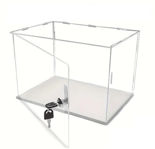 Teca Plexiglass Vetrina Espositiva in Acrilico con Serratura e Chiavi, Espositore per Vendita Al Dettaglio, Contenitore per Oggetti da Collezione, Contenitori Multifunzionali per Action Figure(20cm(8