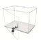 Teca Plexiglass Vetrina Espositiva in Acrilico con Serratura e Chiavi, Espositore per Vendita Al Dettaglio, Contenitore per Oggetti da Collezione, Contenitori Multifunzionali per Action Figure(20cm(8