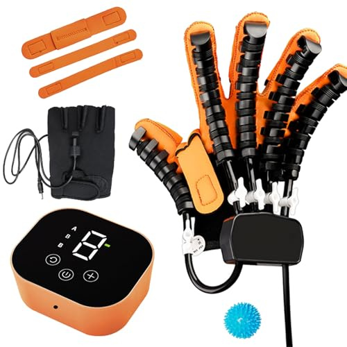 SJMDMZD Hände Rehabilitation Handschuhe Hemiplegie, Finger-Hand-Trainingsgerät Reha Handschuhe, Fingertraining Reha Orthese für Arthrose Physiotherapie Right XL