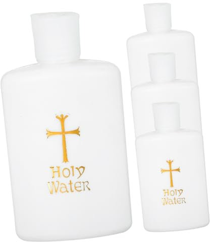 MAGICLULU 4piezas Botella De Agua Forma De Cruz Católica De Minibotellas Pequeñas Para Exorcismo Decoración De Iglesias Recipiente Para Agua