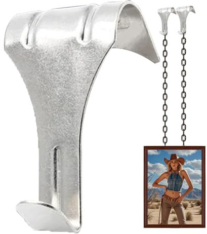 Bilderrahmen-Kleiderbügel für Wand, Trockenbau-Foto-Kleiderbügel, Kunsthaken mit Trockenbau – kein Werkzeug zur Beschädigung der Galerie für die Vermietung von Zimmern zu Hause