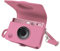 MUZIRI KINOKOO Mini EVO Protective Camera Case, PU Leather Case Compatible for Fuji Instax Mini EVO Instant Camera with Adjustable Shoulder Strap - Lychee Texture Horizontal Style Case in Pink
