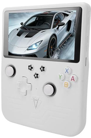 Omquot Console di gioco retrò portatile con display HD per titoli 3D, doppio joystick per esperienza Plug and Play, regalo ideale per giocatori retrò (bianco)
