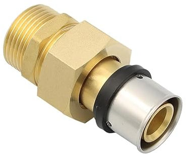 Pipetec Pressfitting Verschraubung 26x3 mm 1 Zoll Aussengewinde TH Kontur Verbundrohr, DVGW, TH-Profil