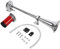 12V 150db Klaxon Voiture Air Horn avec Compresseur Unique Trompette Klaxon à Trompes en Zinc Plaqué Chromé pour Véhicules Camions Bateaux