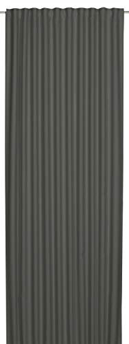 Elbersdrucke Gardinen mit verdeckten Schlaufen Schlaufenbandschal Midnight 07 grau verdunkelnd wärmeisolierend energiesparend 255 x 140 cm 198121 Verdunklungsvorhang für Wohnzimmer Schlafzimmer