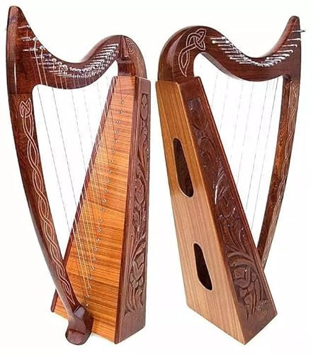 DEURA Celtic Irish Harp, Rosewood, 22 Strings, 34