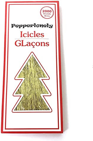 PepperLonely Peperlonely Weihnachtsdekoration Eiszapfen, 2.000 Stränge, Lametta 1#. Gold