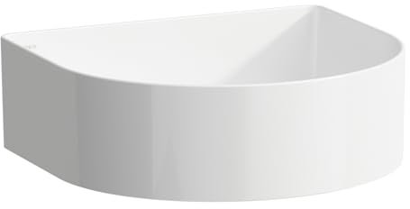 Laufen Sonar Waschtisch-Schale, ohne Hahnloch, ohne Überlauf, 410x365mm, inkl. Keramikabdeckung für Ablaufventil, weiß, Farbe: Weiß mit LCC - H8123424001121