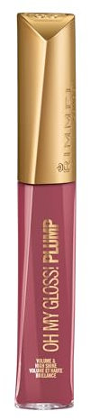 Rimmel London Oh My Gloss Plump Lucidalabbra con Oli Idratanti, Labbra Morbide e Finish Ultra-Luminoso Effetto 3D, 211 Mauve Mama, 6 ml