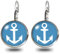 Fördeblau Maritime Cabochon Ohrhänger mit Anker - Eleganter Nautischer Schmuck, 12mm, Modeschmuck für Damen maritim