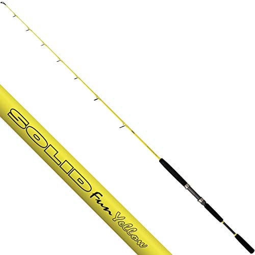 Black Cat Premium Welsrute Solid Fun Yellow Vollcarbon-Angelrute mit 30 Tonnen Blank Wels Angeln Wurfgewicht 30-180g, Schwarz-Gelb, 1,70 m