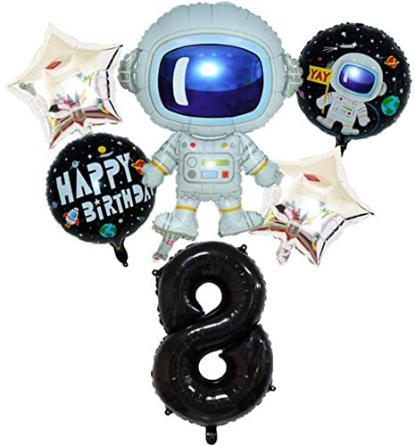 DIWULI Weltraum Kindergeburtstag 8 Jahre - Ballon Set