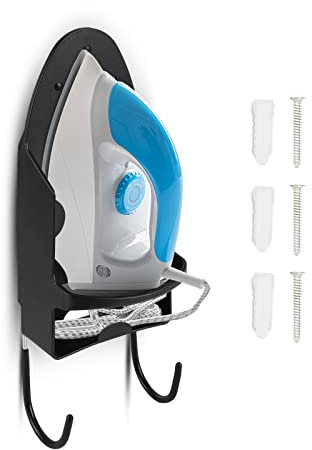 Pesine Ironing Board Cupboard Door Mount Holder With Iron Holder and Rack for Storing Hot Iron