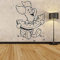 Winnie The Pooh Schweinchen Isst Wassermelone Wandaufkleber Personalisierte Aufkleber Kindergarten Kinderzimmer Raumdekoration Wandbild 42X57Cm
