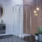 Cabine de douche semi-circulaire design transparente 6mm H195 ICON - 80 x 80