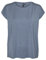 VERO MODA Damen Vmava Plain Ss Top Gajrs Noos T-Shirt, China Blue, M
