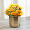 BEHOMA Pot de Fleurs en métal doré martelé pour décoration d'intérieur ou d'extérieur, Balcon, Salon (Plante Non Incluse) Standard doré