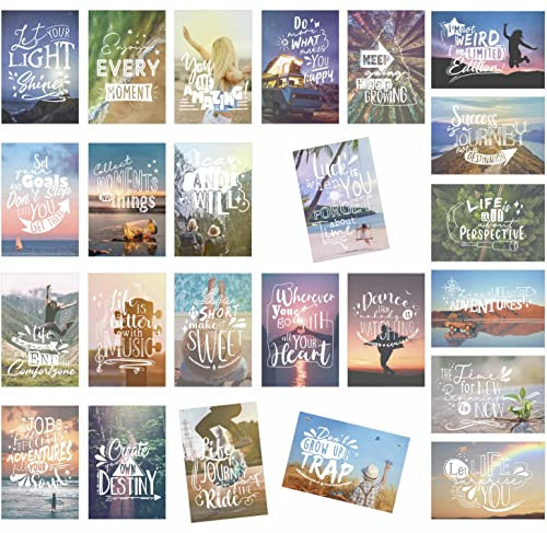 Edition Seidel Set 25 Postkarten Leben & Momente mit Sprüchen - Karten mit Spruch - Geschenk - Dekoidee, Liebe, Freundschaft, Leben, Motivation, Geburtstagskarten lustig Postkarte Karte SW03