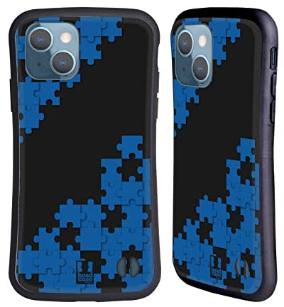 Head Case Designs Blu Pezzi di Puzzle Cover Ibrida Compatibile con Apple iPhone 13