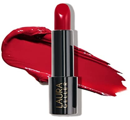 LAURA GELLER NEW YORK Modern Classic Lipstick (Red Radiance) - Long Lasting for Ultra-Rich Colour and a Luxurious, Lightweight Feel - Anti-Feathering Cream Finish