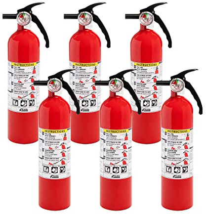Kidde Multi Purpose Fire Extinguisher for Home, Office, Dorm, Residential, 1A10BC, 6 Pack