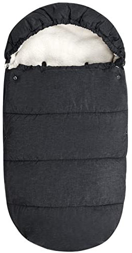 Bebamour Fußsack für Kinderwagen, Universal-Fußsack für Kinderwagen/Buggy/Kinderwagen-Auskleidung für 0-36 Monate, Dark Grey