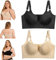 2pcs Comfortable Back Smoothing Bra,Women Deep Cup Bra Full Back，Plus Size Women's Push Up Bra,Plus Size Uplift Bra (1,40/90F)