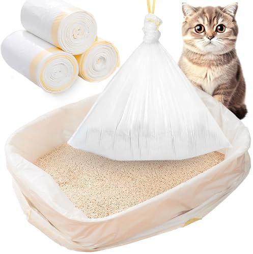 Katzenklo Müllbeutel mit Kordelzug für Katzentoilette, 73,7 x 45,7 cm, 21 Stück, Kunststoff, 1,2 mm