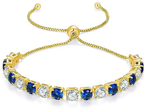 LOVANS Armband Gold Damen mit 5MM Zirkonia Tennisarmband Verstellbares Armbänder für Frauen Geschenke zum Muttertag Geburtstag Weihnachten
