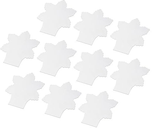 sourcing map Klar Schneeflocke Acryl Tischkarten für Selbermachen Restaurant Anleitungen